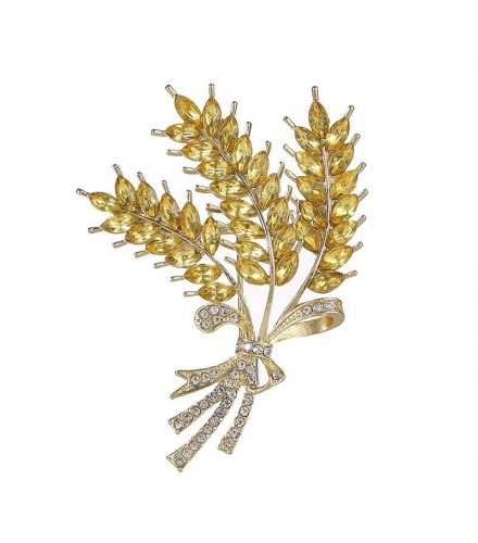 XSB295 - Simple Rhinestone wheat Brooch 